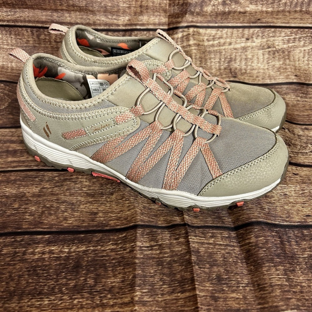 Skechers Seager Hiker Sneakers Womens Size 9.5 Taupe Comfort Slip On Trail Shoes